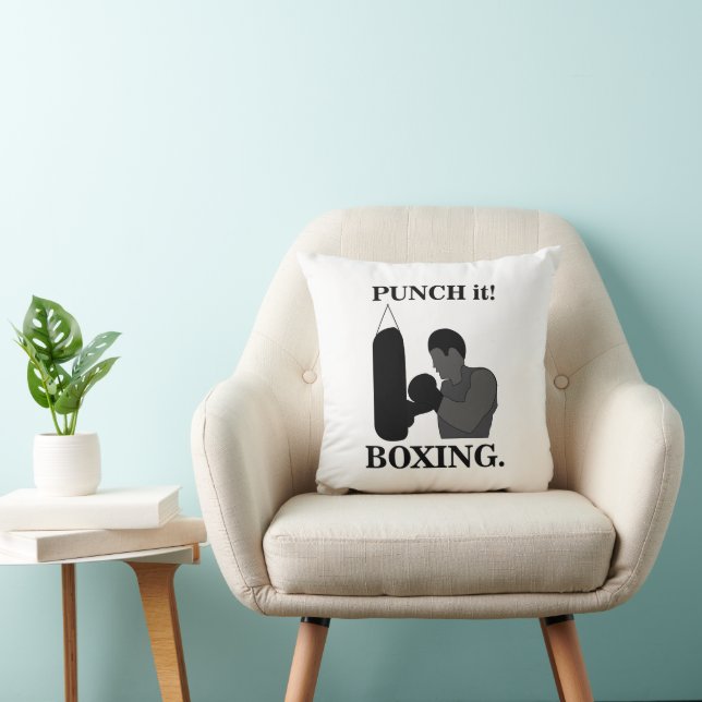 Coussin Boxe Sport Frappez-le (Chaise)