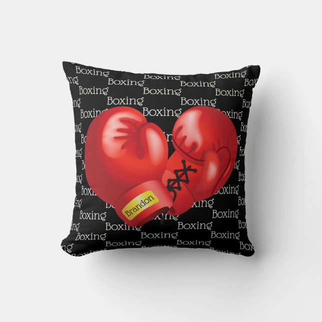 Coussin Boxe Texte Carrelé Design Jeu d'oreiller (Recto)