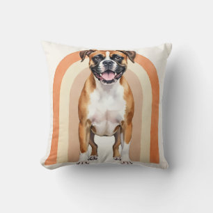 Coussin Boxer Aquarelle Art Rétro Arche