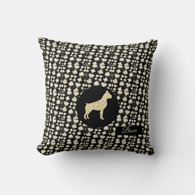 COUSSIN BOXER CHIEN BLÉ (Recto)