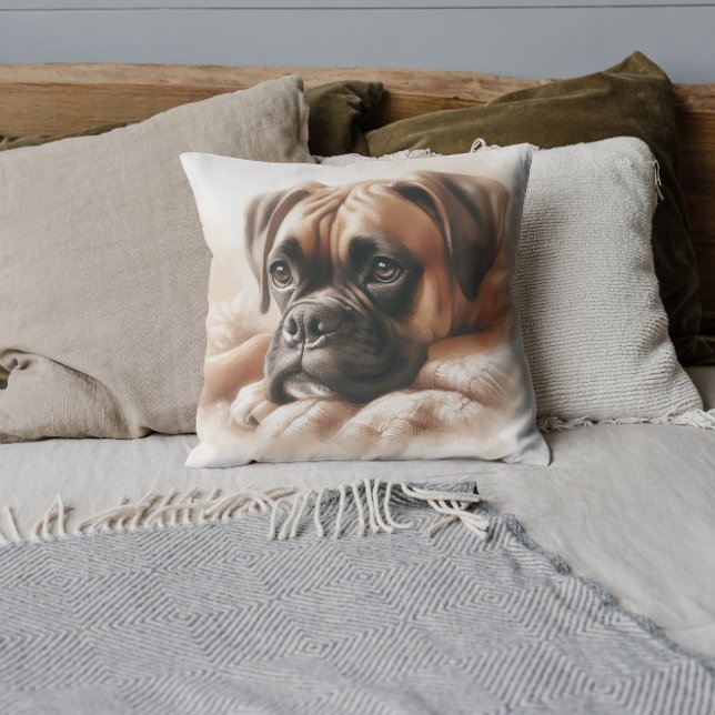 Coussin Boxer Dog : Maître de Chill & Expert Snuggler (Créateur téléchargé)