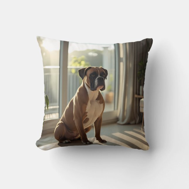 Coussin Boxer Elegant Throw Pillow (Recto)