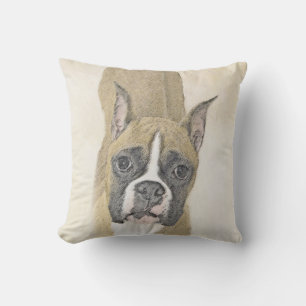 Coussin Boxer Peinture - Cute Original Chien Art