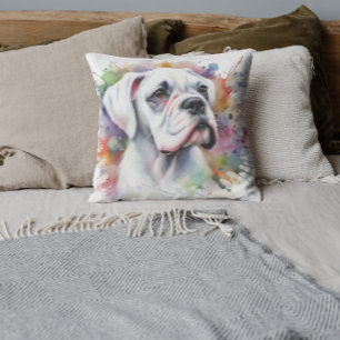 Coussin 🐾 Boxer Poignée D'Encre Chien Joy 🐾 Boxer Whimsi