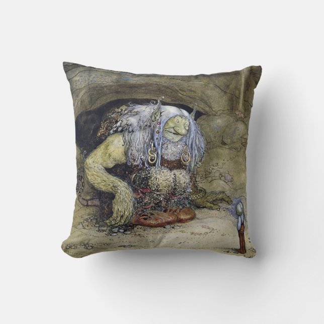 Coussin "Boy with Troll" de John Bauer (Recto)