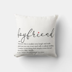 Coussin Boyfriend Photo Définition Script Red Love Heart