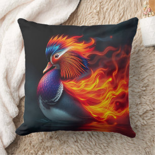 Coussin Boyon de flamme éblouissant canard mandarin chaud