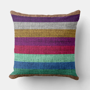 Coussin Bracelet coloré Burlap Linen Rustique Jute #8