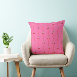 Coussin Bracelet de cerisier rose chaud