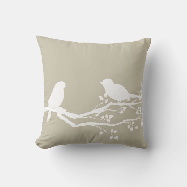Coussin Branche Bucolique en mousse de marée (Recto)