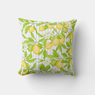 Coussin Branche de citronnier : Motif sans fil