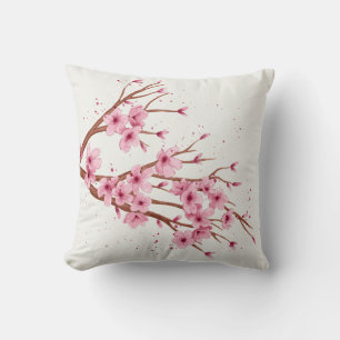 Coussin branche de fleurs de sakura
