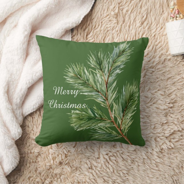 Coussin Branche de sapin vert Noël (Couverture)