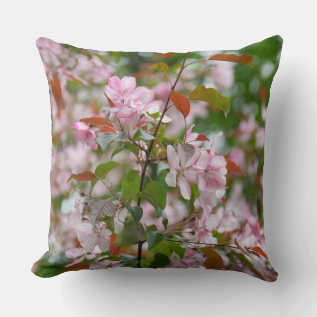 Coussin Branche délicate avec fleurs pommier (Recto)