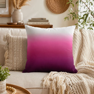 Coussin branché magenta bordeaux marsala burgundy ombré