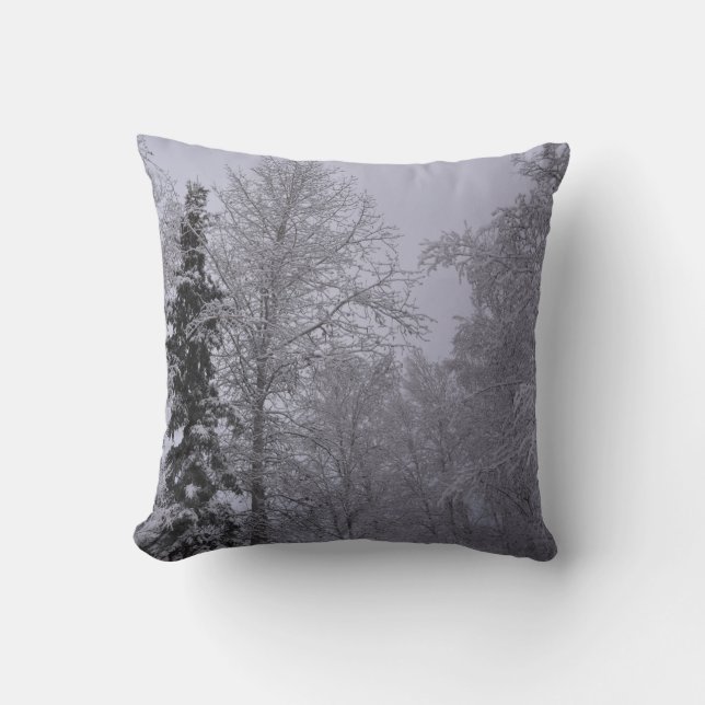 Coussin Branches d'arbre arctiques d'art de chutes de (Recto)