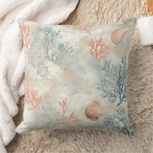Coussin Branches de corail sophistiquées - Coquillage doux