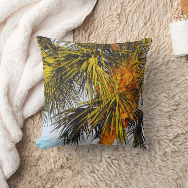 Coussin Branches de palmiers, Soleil après-midi (Couverture)