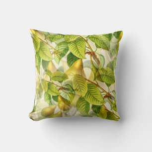 Coussin Branches de poires et Motif de poires