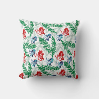 Coussin Branches de sapin avec baies Jeter l'oreiller