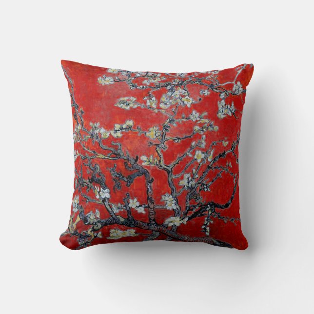 Coussin Branches de Vincent van Gogh avec la fleur (Recto)