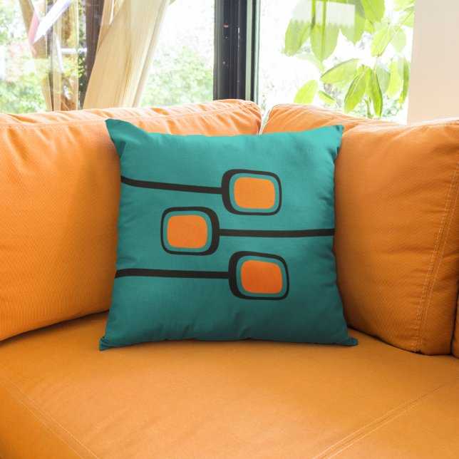 Coussin Branches d'inspiration moderne du milieu du siècle (Créateur téléchargé)