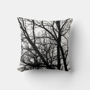 Coussin Branches en silhouette - Contraste élevé