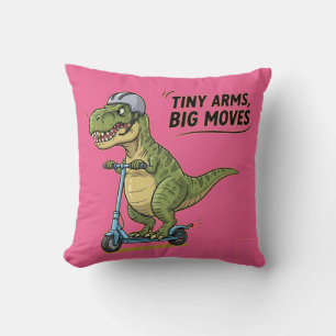 Coussin Bras minuscules. Grande énergie. Dino on Wheels !