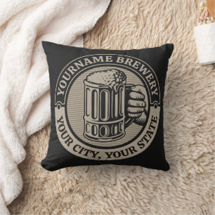 Coussin Brasserie Nom personnalisé Brasserie Big Mug
