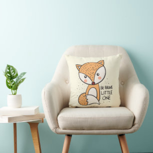 Coussin Brave petit renard, dessin mignon renard