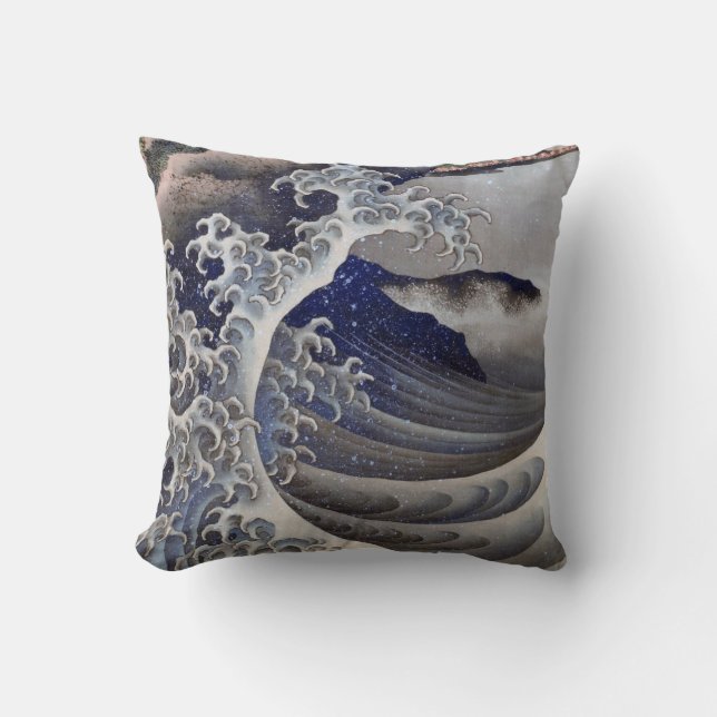 Coussin Breaking Waves, Hokusai (Recto)