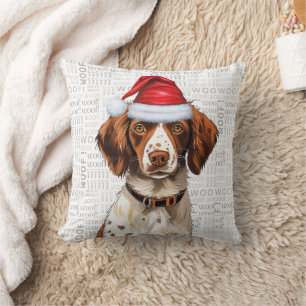 Coussin Bretagne Espagne Amoureux des chiens Noël