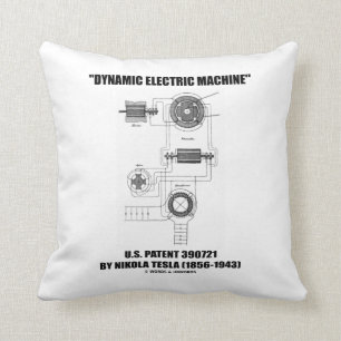 Coussin Brevet électrique dynamique Nikola Tesla des