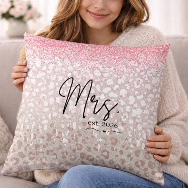 Coussin Bridal Leopard Print Wedding Cushion (Créateur téléchargé)