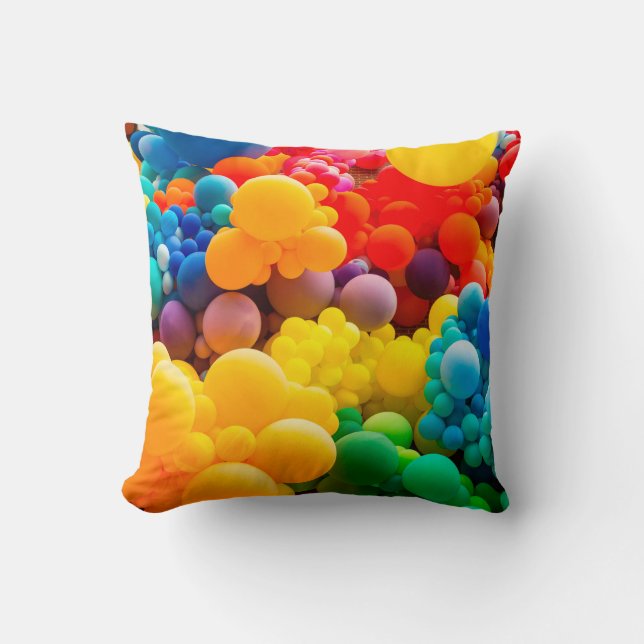 Coussin Bright abstract background of jumble of rainbow co (Recto)