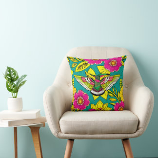 Coussin Bright Bird Art Guatemala