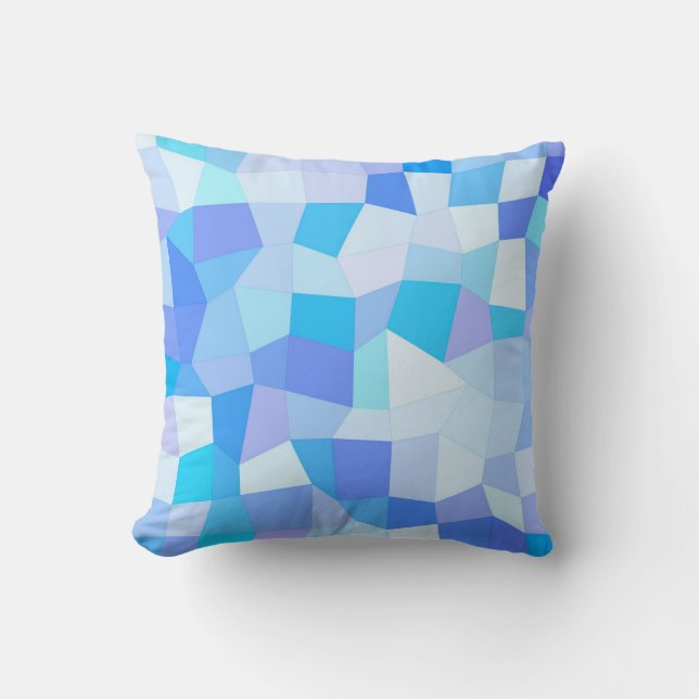 Coussin Bright Blues Mosaic (Recto)
