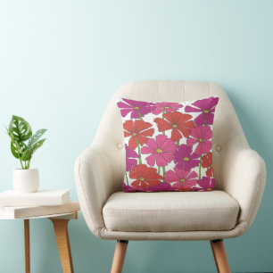 Coussin Bright Cosmos Floral Print