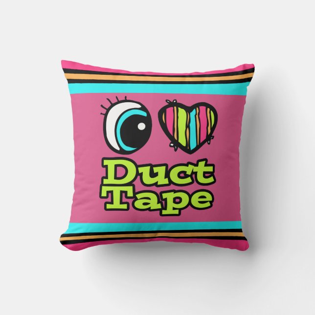 Coussin Bright Eye Heart I Love Duct Tape (Recto)
