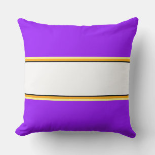 Coussin Bright Purple Orange Jaune Blanc Stripes De Course
