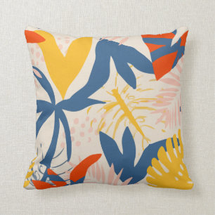 Coussin Bright Summer Tropical Plantes Abstraits