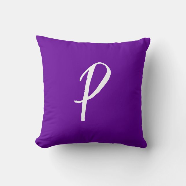 Coussin Bright Violet Purple Monogrammed (Recto)