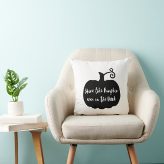 Coussin Brille comme une citrouille même dans le noir Hall
