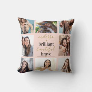 Coussin Brilliant Belle Brave 8 Photo Blush Rose
