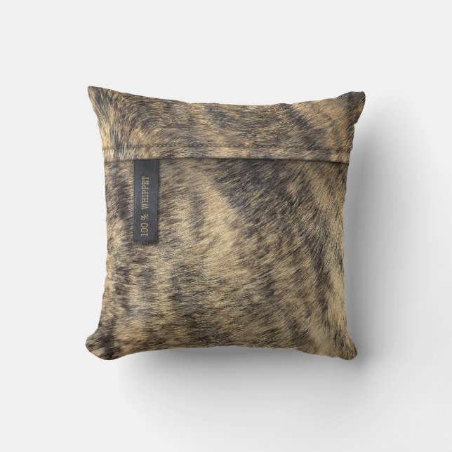 Coussin Bringé sable "Whippet" (Recto)