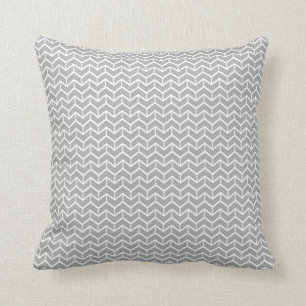 Coussin Briques en arête de poisson grises