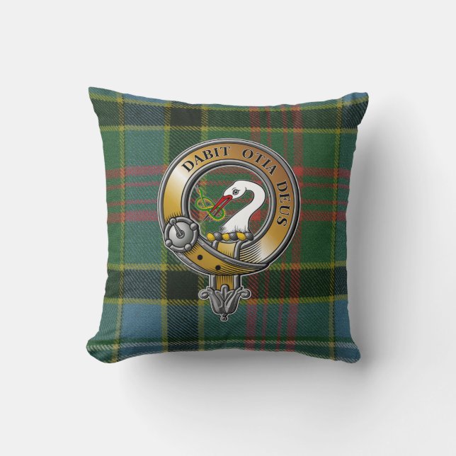 Coussin Brisbane Tartan & Badge (Recto)