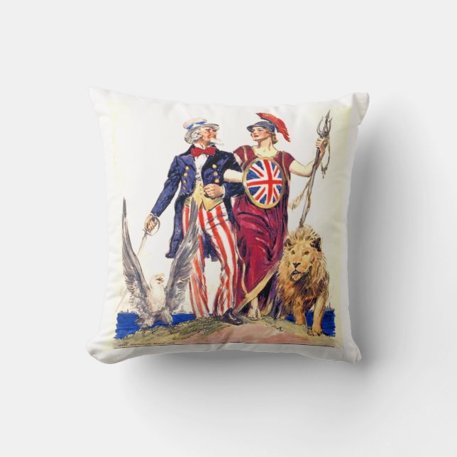 Coussin Britannia et Oncle Sam (Recto)