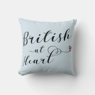 Coussin Britannique À Heart Throw Cushion, Royaume-Uni
