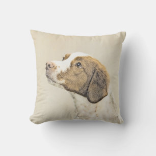 Coussin Brittany Peinture - Cute Original Chien Art